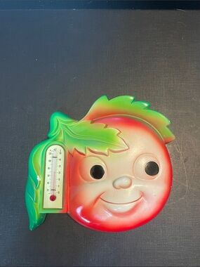 Vintage Miller Studio Chalkware Tomato Thermometer Anthropomorphic